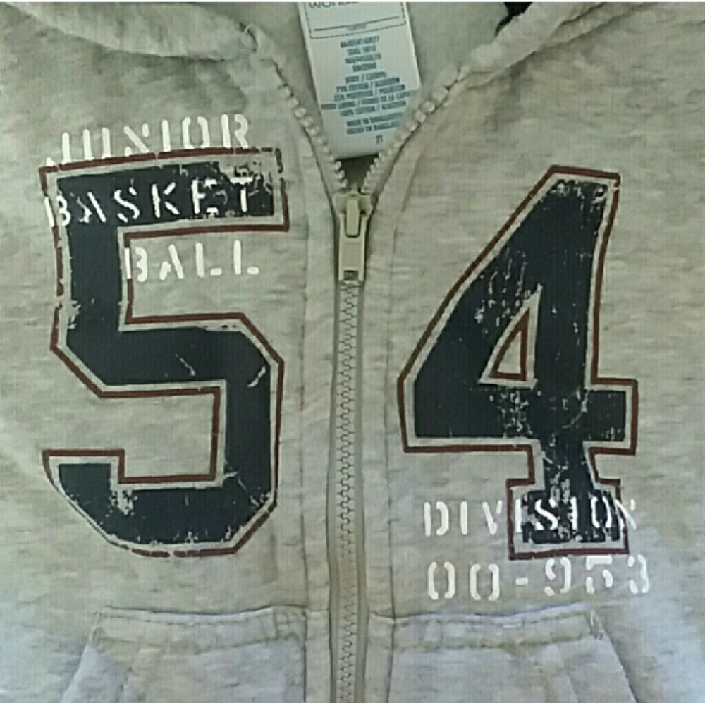 Boy's grey hoodie sweatshirt size 2T - Picture 4 of 4